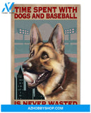 Famille Gift - Poster/Canvas - Baseball and German Shepherd