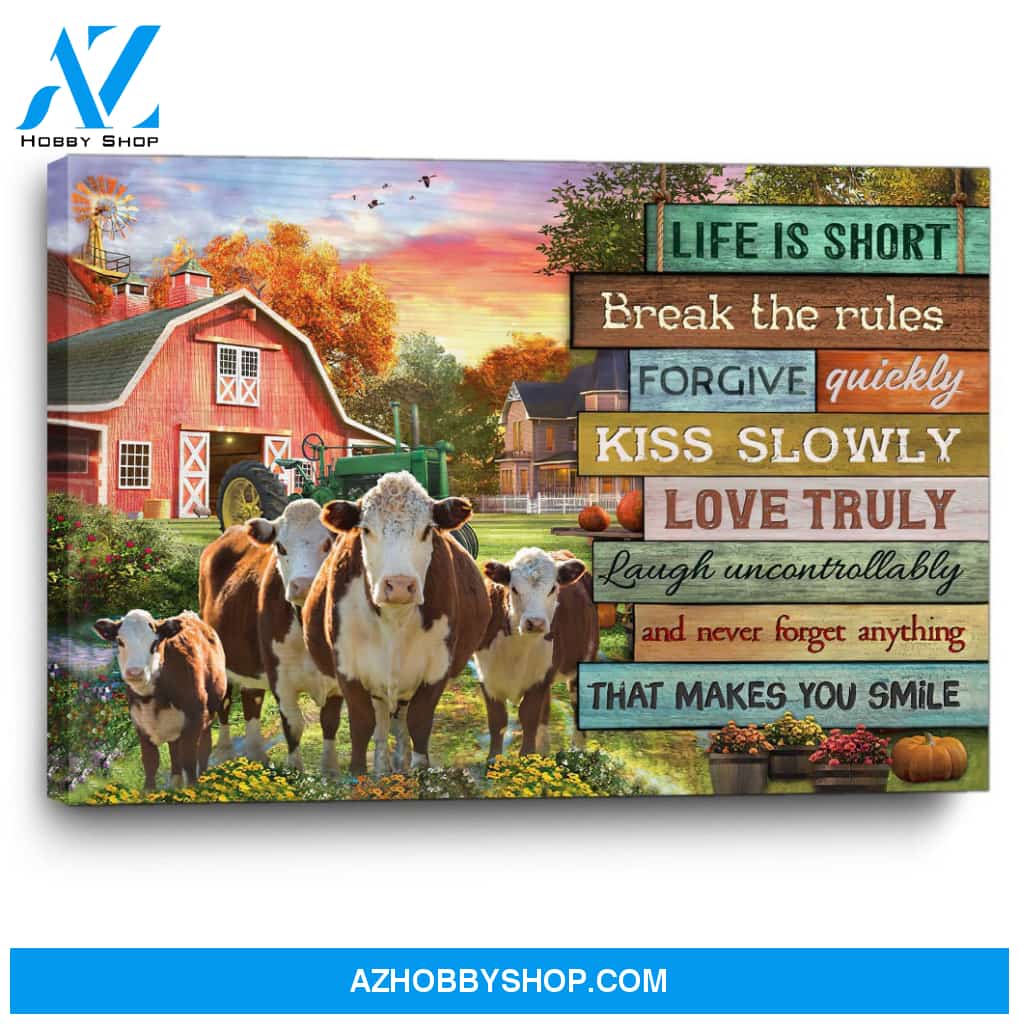 Famille Gift - Poster/Canvas - Cows and Barn