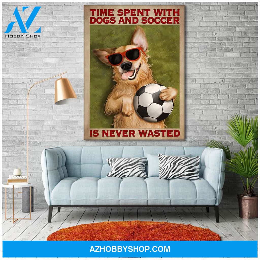 Famille Gift - Poster/Canvas - Soccer and Dog