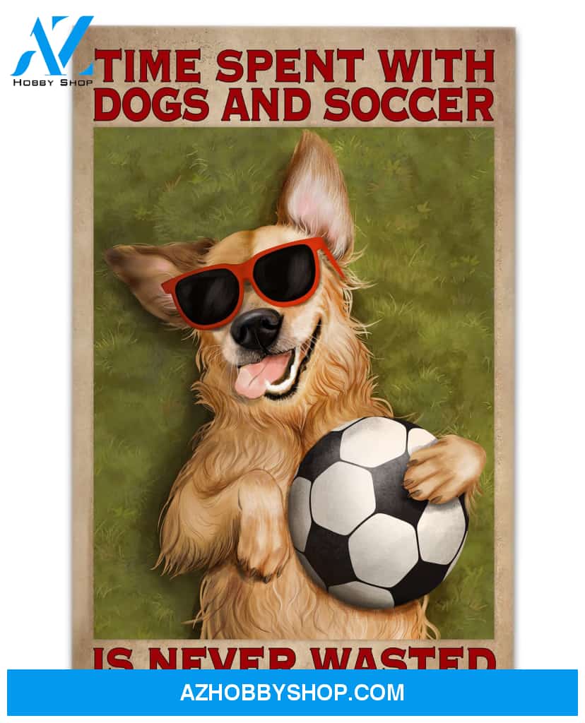 Famille Gift - Poster/Canvas - Soccer and Dog