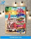 Famille Gift - Poster/Canvas - Summer Beach And Hippie Camper Van