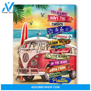 Famille Gift - Poster/Canvas - Summer Beach And Hippie Camper Van