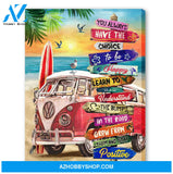Famille Gift - Poster/Canvas - Summer Beach And Hippie Camper Van
