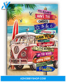 Famille Gift - Poster/Canvas - Summer Beach And Hippie Camper Van