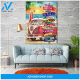 Famille Gift - Poster/Canvas - Summer Beach And Hippie Camper Van