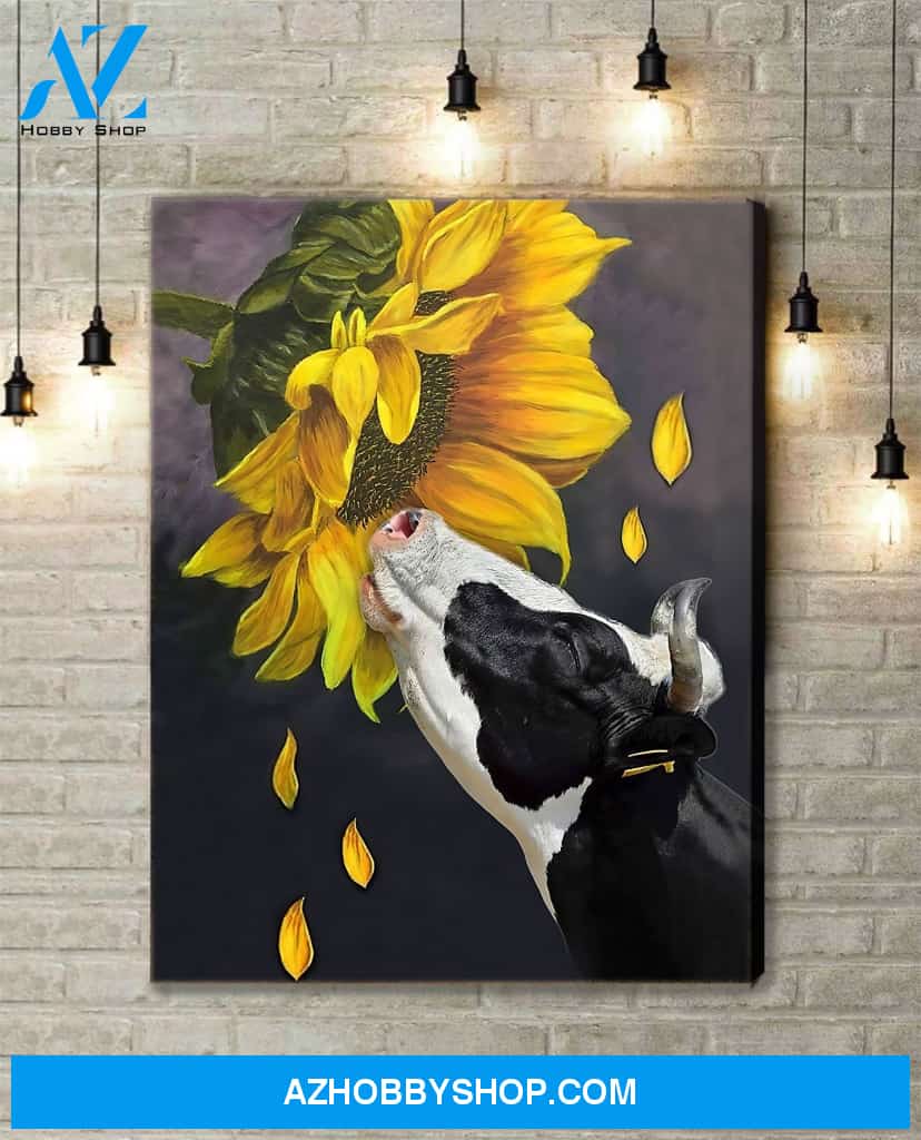 Famille Gift - Poster/Canvas - Sunflower and Cow