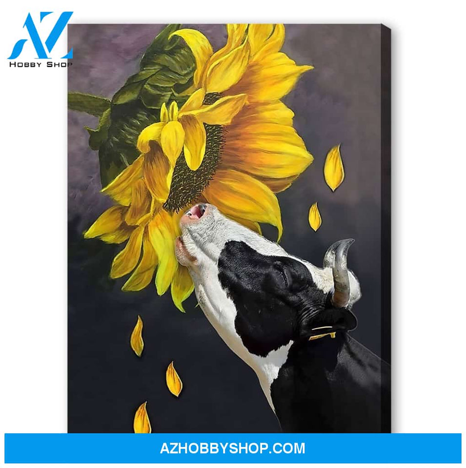 Famille Gift - Poster/Canvas - Sunflower and Cow