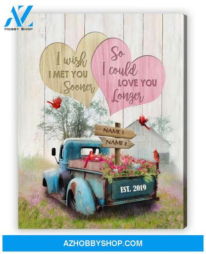 Famille Gift- Romantic Blue Truck Farmhouse - Farmer Customized Poster & Canvas