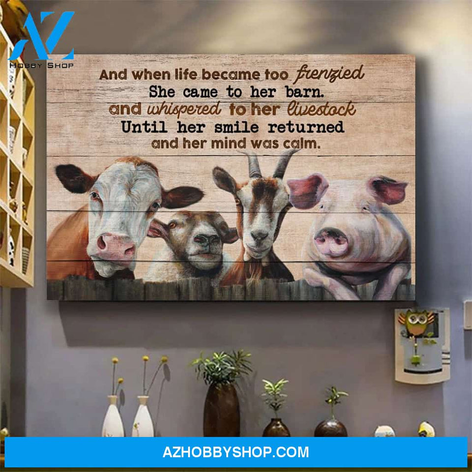 Famille Gift - She Came To Her Barn - Canvas/Poster Home Decor