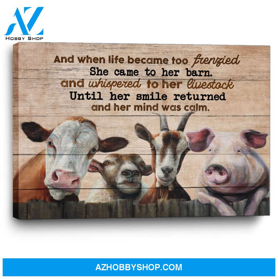 Famille Gift - She Came To Her Barn - Canvas/Poster Home Decor