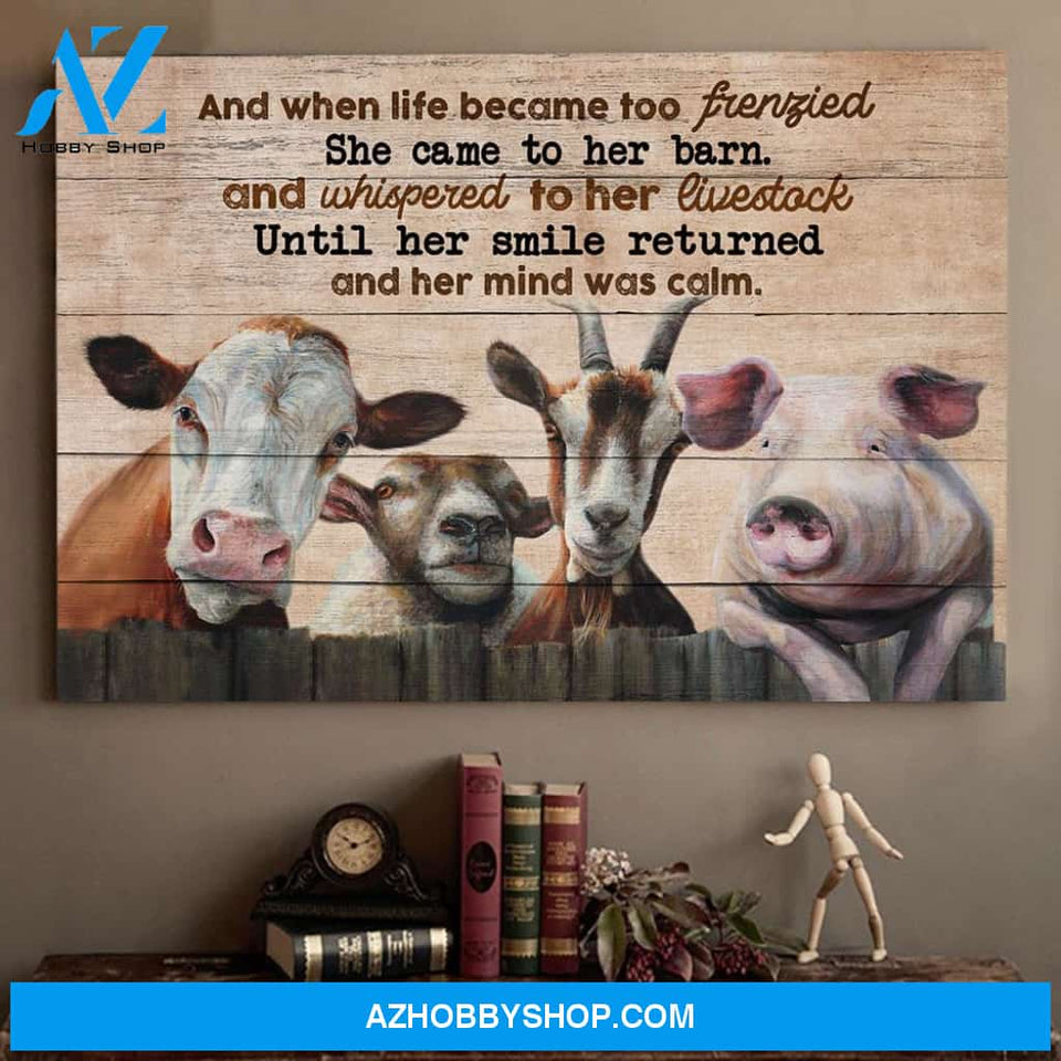 Famille Gift - She Came To Her Barn - Canvas/Poster Home Decor