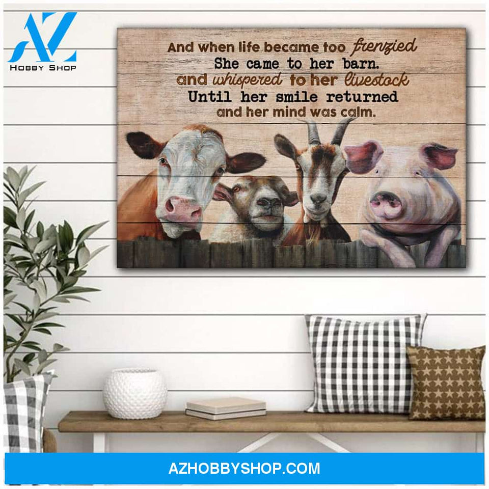 Famille Gift - She Came To Her Barn - Canvas/Poster Home Decor