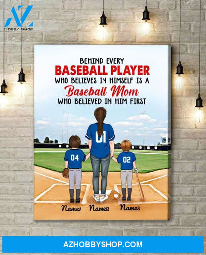 Famille Gift - Special Personalized Mug for Baseball Mom - 2 Son
