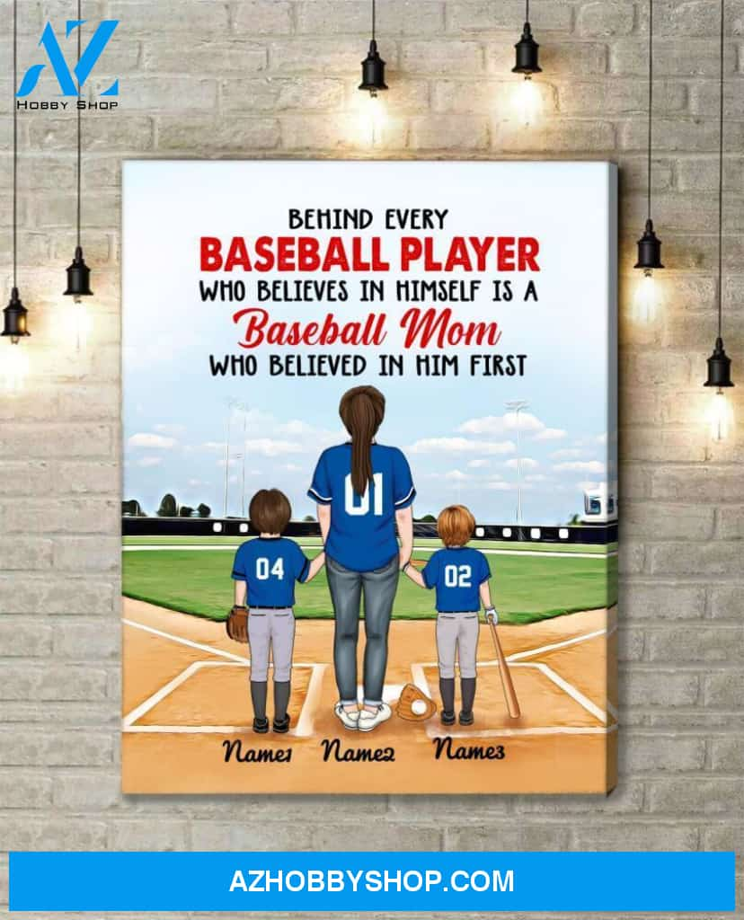 Famille Gift - Special Personalized Mug for Baseball Mom - 2 Son