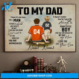 FamilleGift - Special Personalized Canvas for Baseball Father & Son-2