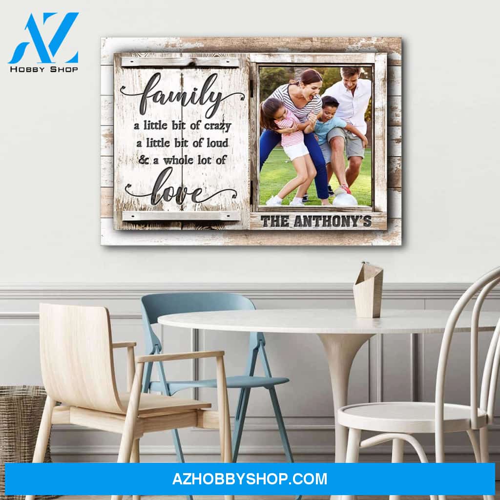 Family a whole lot of love - Personalized canvas