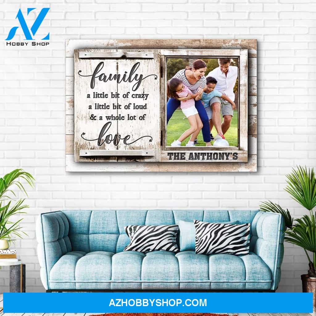 Family a whole lot of love - Personalized canvas