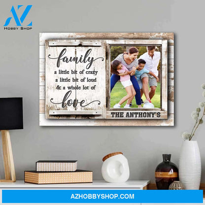 Family a whole lot of love - Personalized canvas