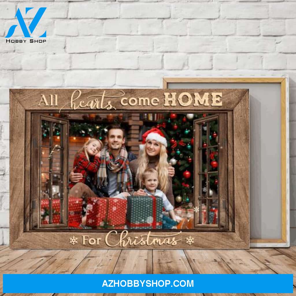 Family - All Hearts Come Home For Christmas - Personalized Canvas (No Frame) - CC10TA
