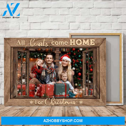 Family - All Hearts Come Home For Christmas - Personalized Canvas (No Frame) - CC10TA