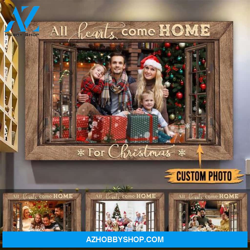 Family - All Hearts Come Home For Christmas - Personalized Canvas (No Frame) - CC10TA