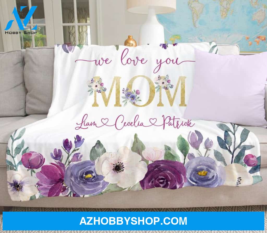 Family Blanket, Mom Blanket, Mothers Day Blanket, Family Blanket With Names