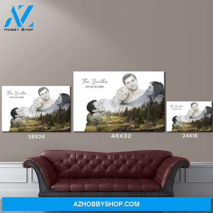 Family Blend Mountain Range Name Premium Canvas