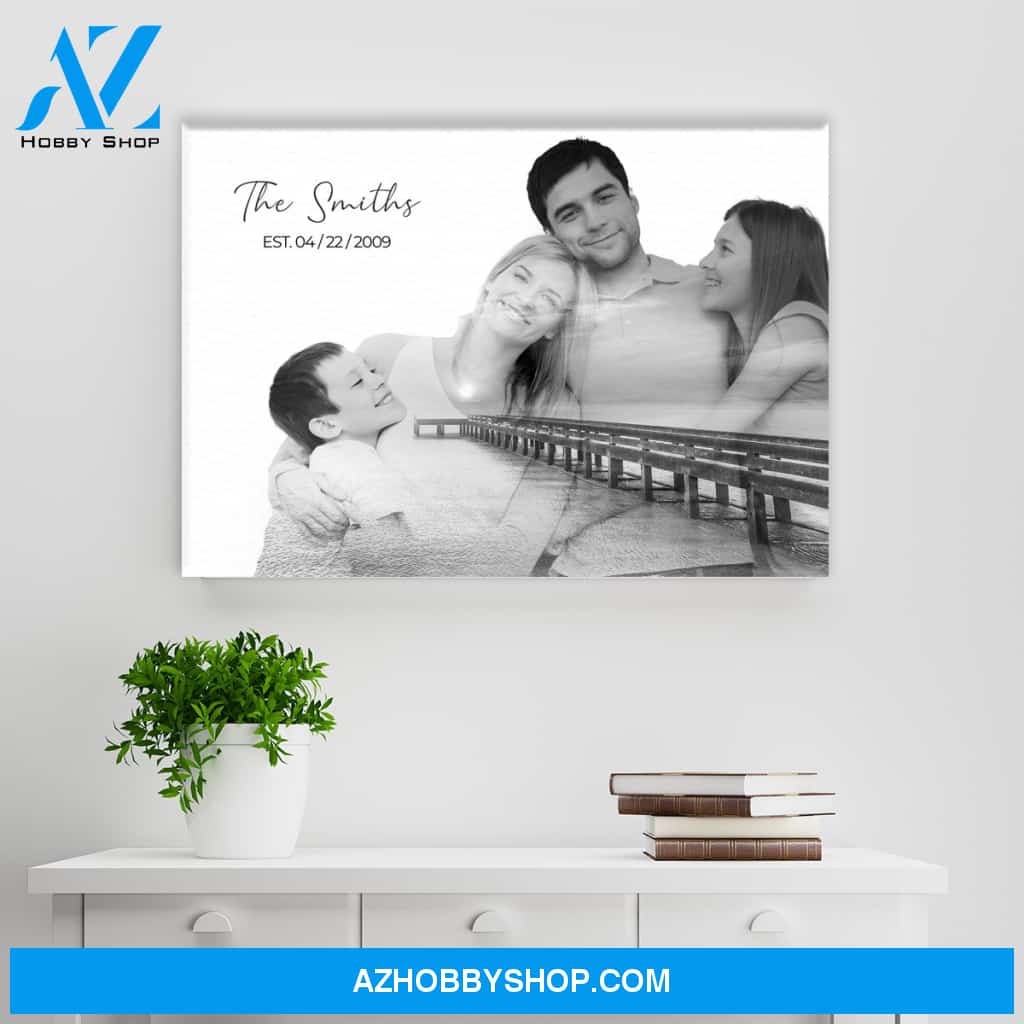 Family Blend Ocean Dock Name Premium Canvas