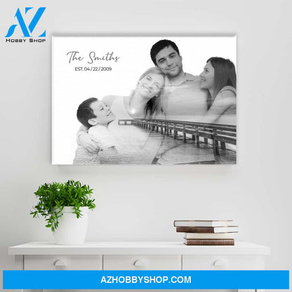 Family Blend Ocean Dock Name Premium Canvas