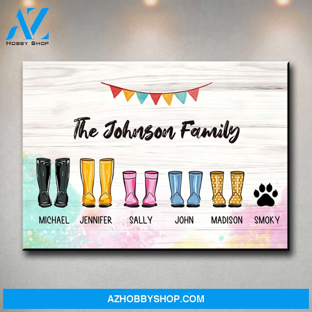 Family Boots Multi-Name Premium Canvas