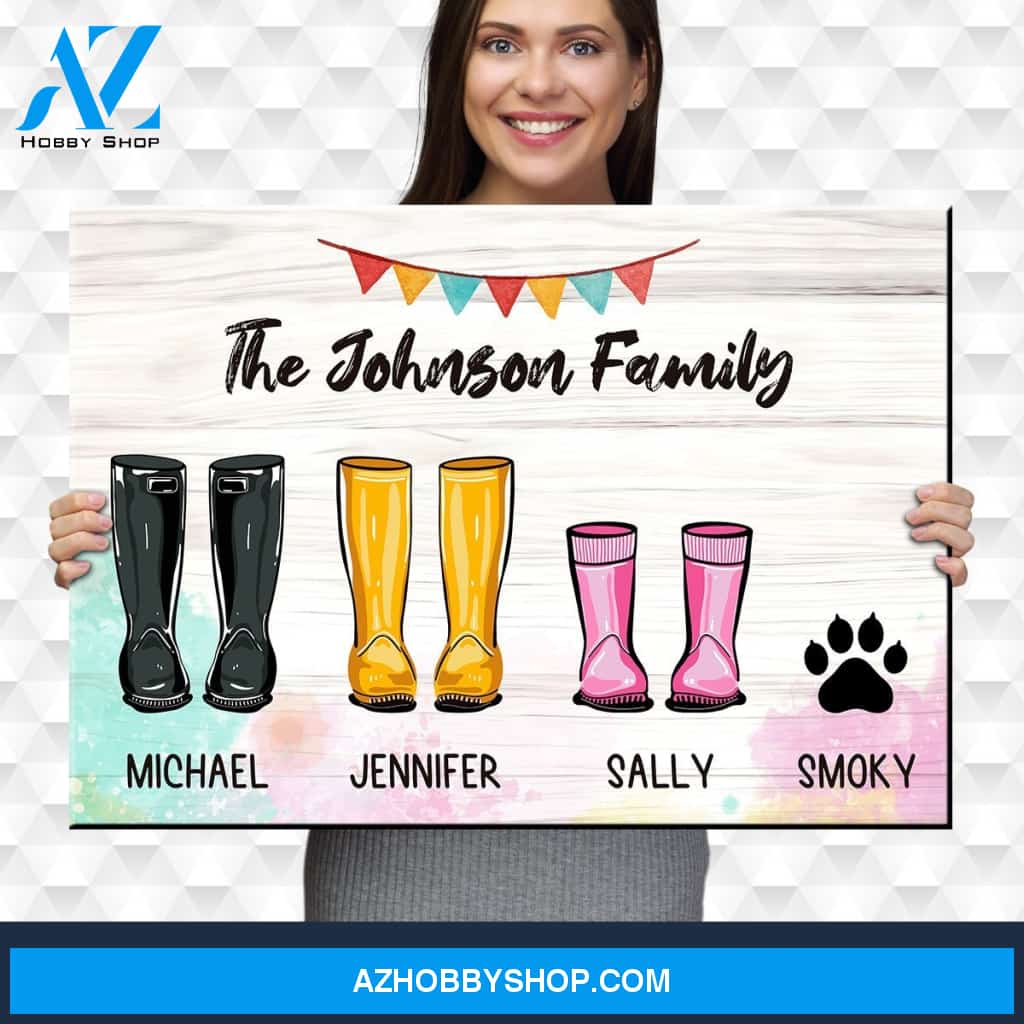 Family Boots Multi-Name Premium Canvas