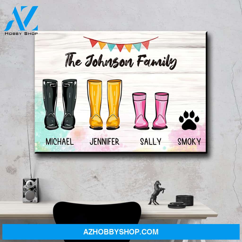 Family Boots Multi-Name Premium Canvas