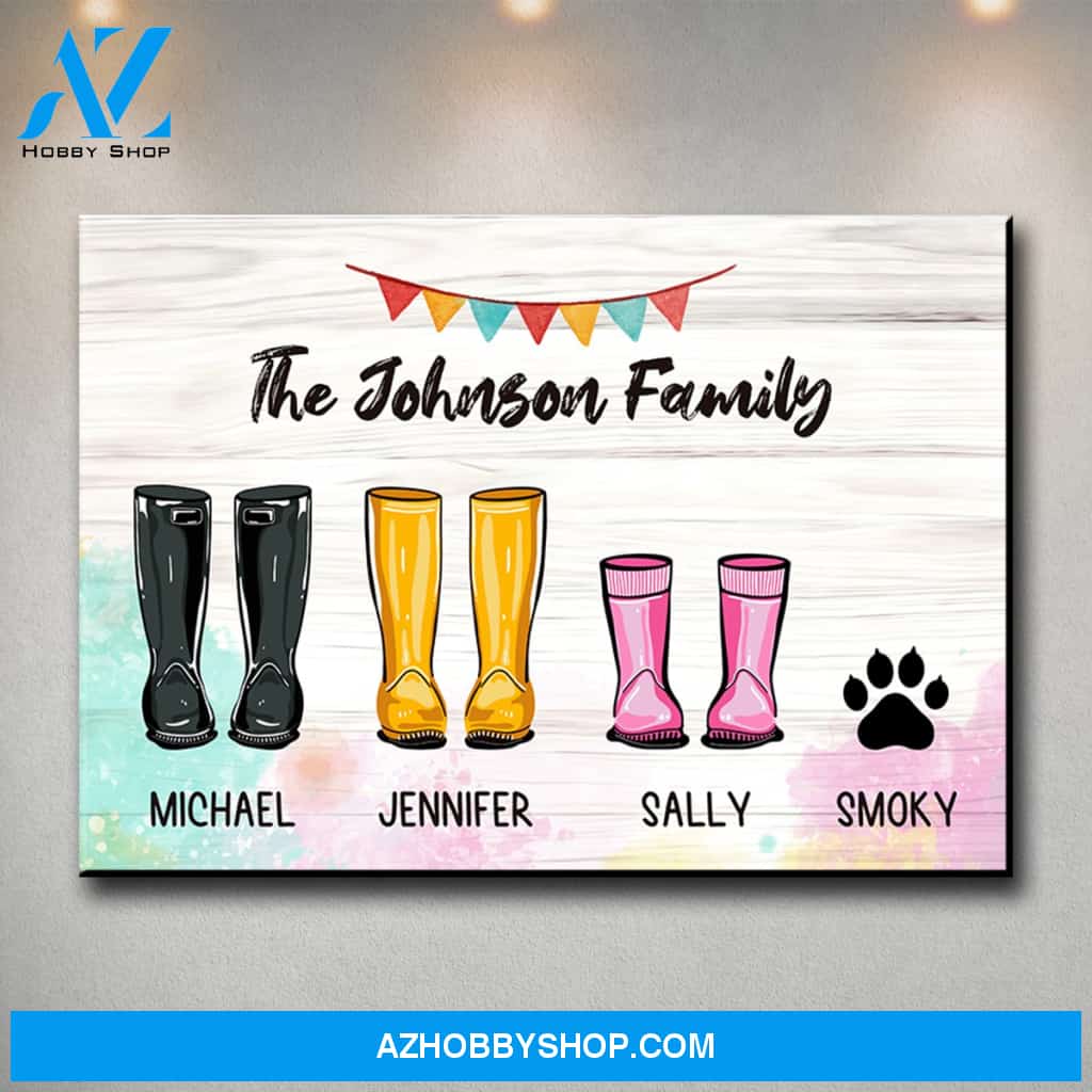Family Boots Multi-Name Premium Canvas