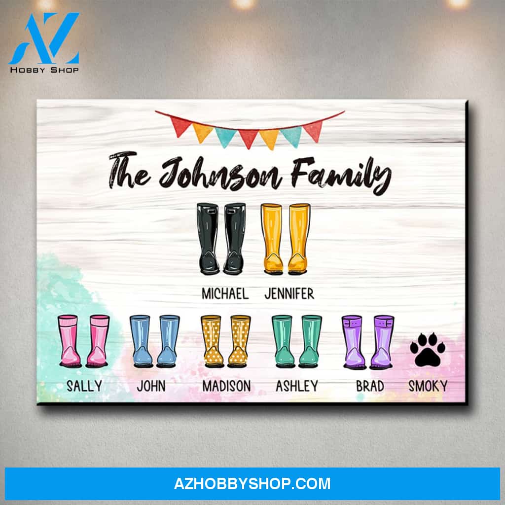 Family Boots Multi-Name Premium Canvas