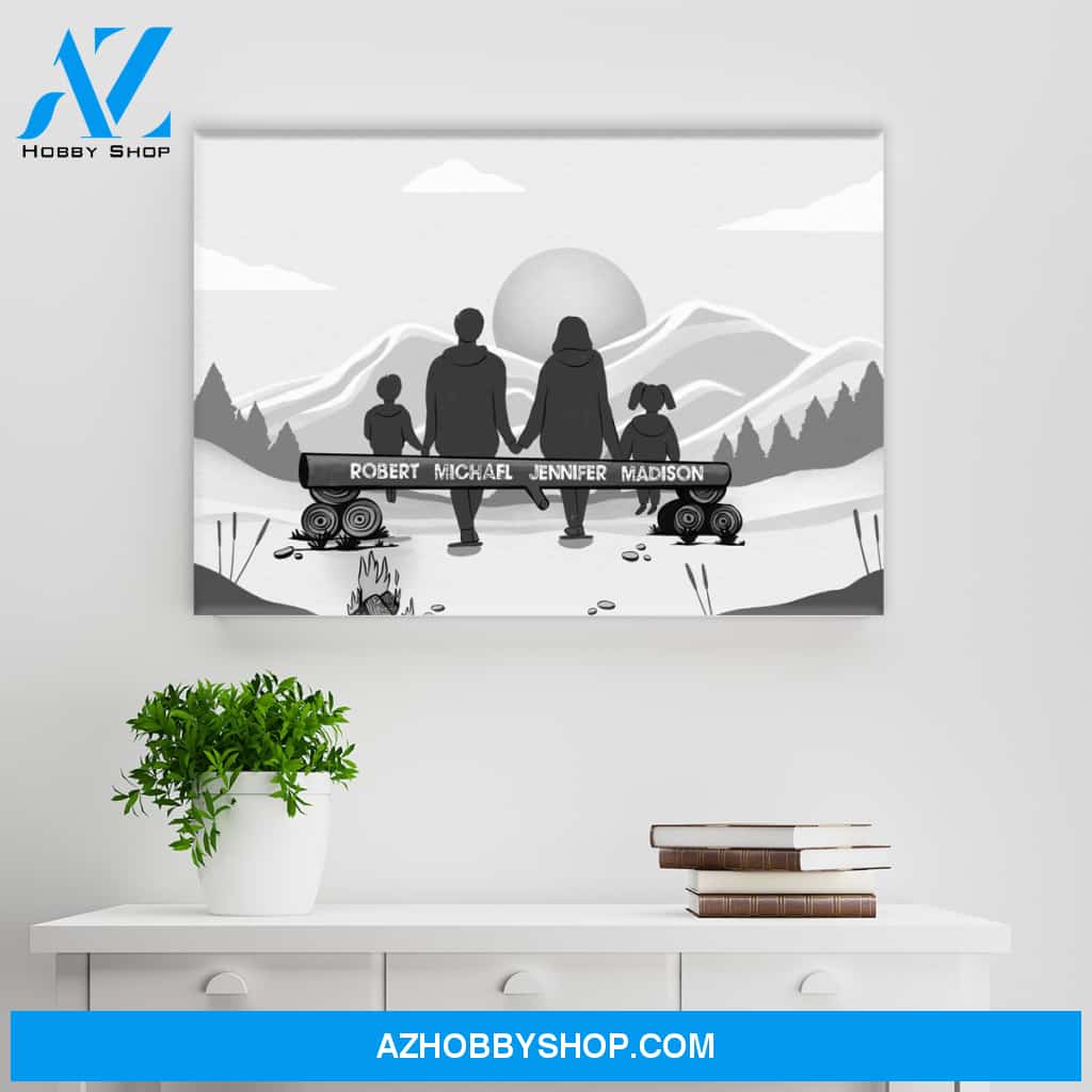 Family Camping Premium Canvas