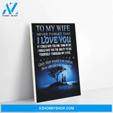 family canvas to my wife never forget that i love you