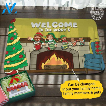 Family Christmas Personalized Doormat – Doormat