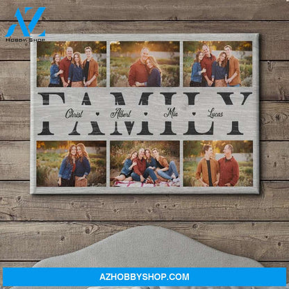 Family Collage 2 - Personalized Custom Photo Canvas