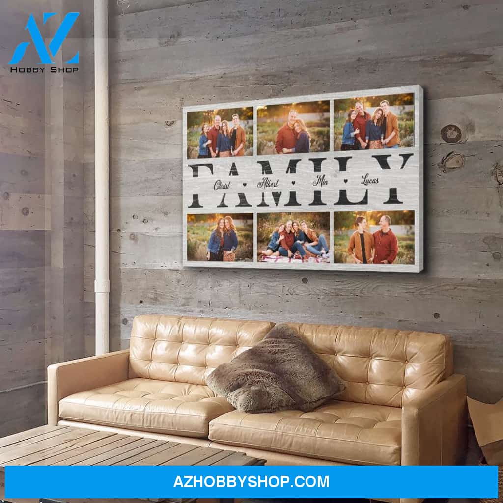 Family Collage 2 - Personalized Custom Photo Canvas