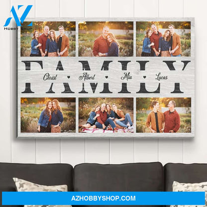 Family Collage 2 - Personalized Custom Photo Canvas