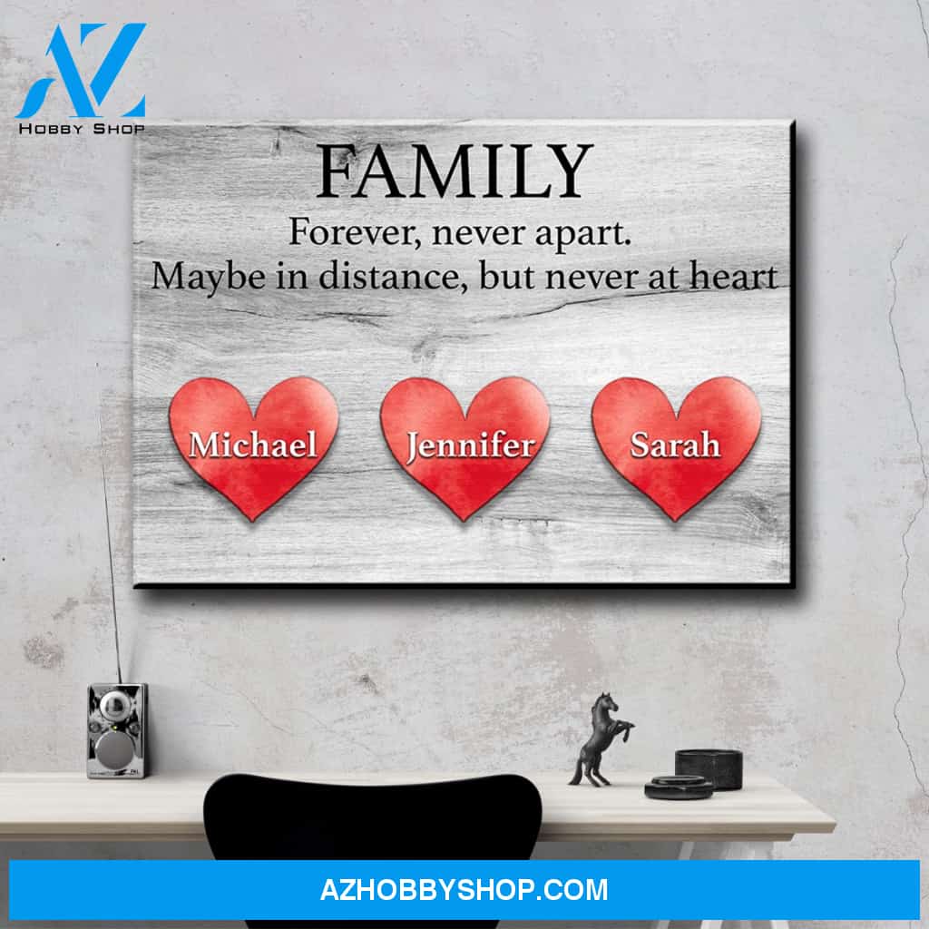 Family Distance Heart Premium Canvas