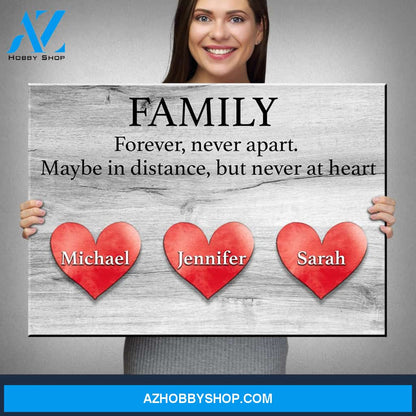 Family Distance Heart Premium Canvas