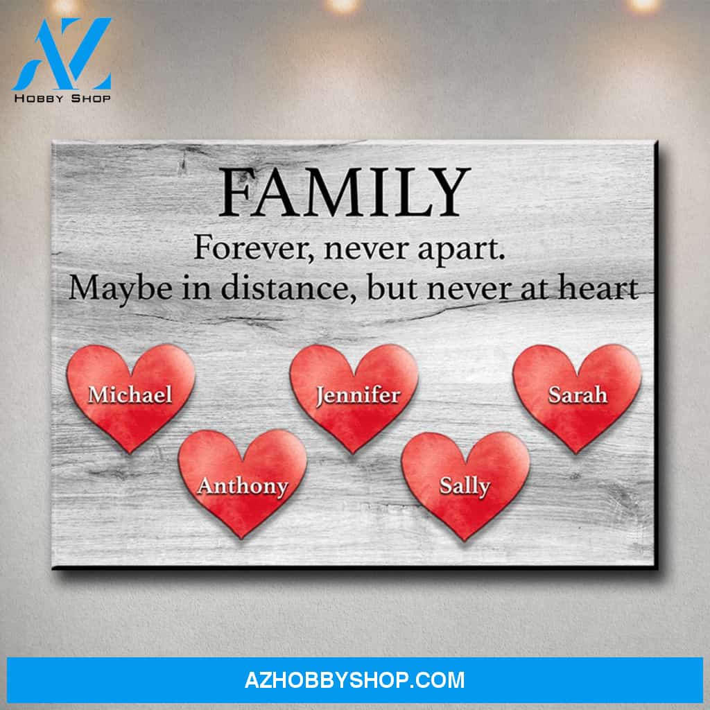 Family Distance Heart Premium Canvas