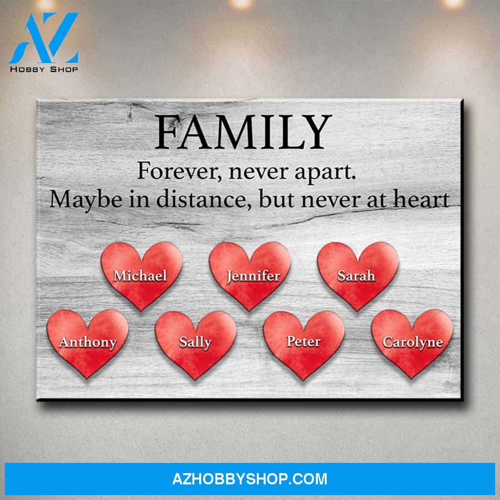 Family Distance Heart Premium Canvas