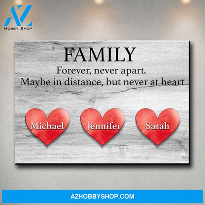 Family Distance Heart Premium Canvas