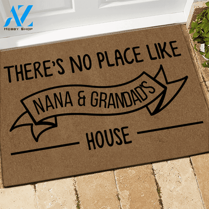 Family Doormat Customized There's No Place Like Nana & Grandad's House | Welcome Mat | House Warming Gift