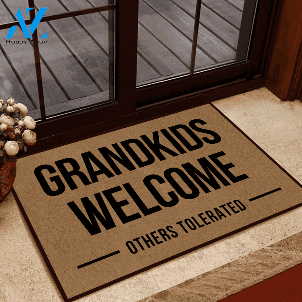 Family Doormat Grandkids Welcome Other Tolerate | Welcome Mat | House Warming Gift
