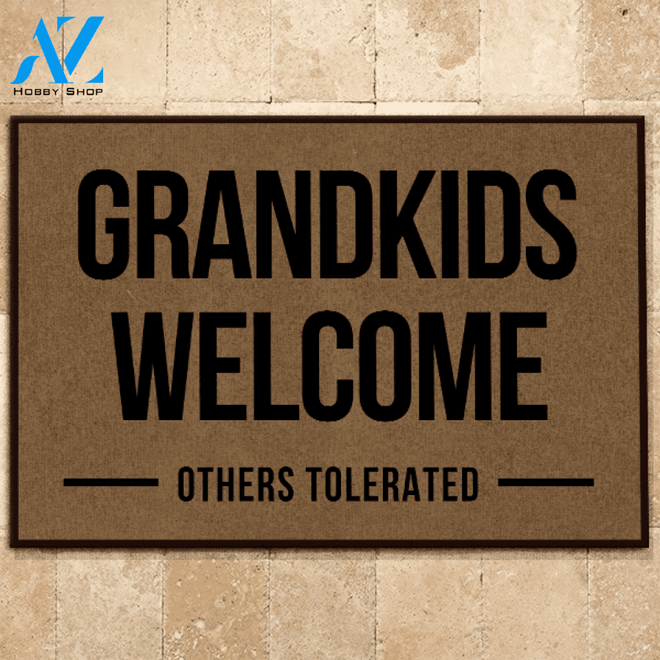 Family Doormat Grandkids Welcome Other Tolerate | Welcome Mat | House Warming Gift