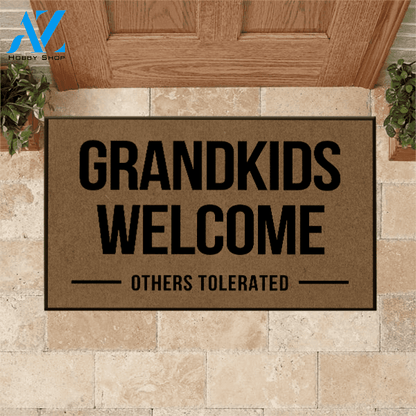 Family Doormat Grandkids Welcome Other Tolerate | Welcome Mat | House Warming Gift