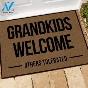 Family Doormat Grandkids Welcome Other Tolerate | Welcome Mat | House Warming Gift